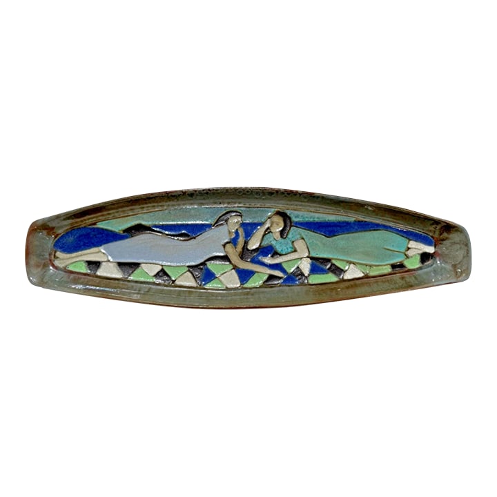 1960s Harris Strong Studio Pottery Platter Signed Ceramic Wall Art (1 of 6)