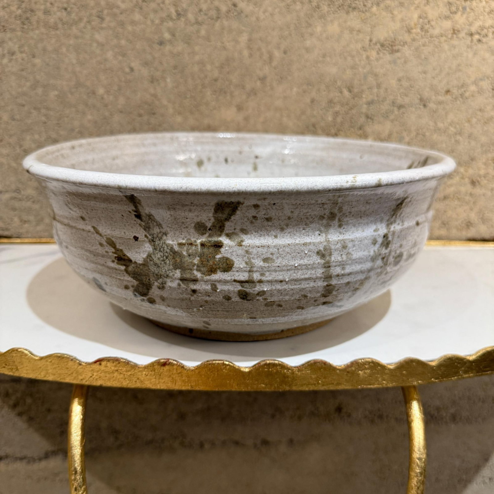 1980 Leon Art Bowl Handmade Glazed Studio Pottery Post Modern Stoneware - 13