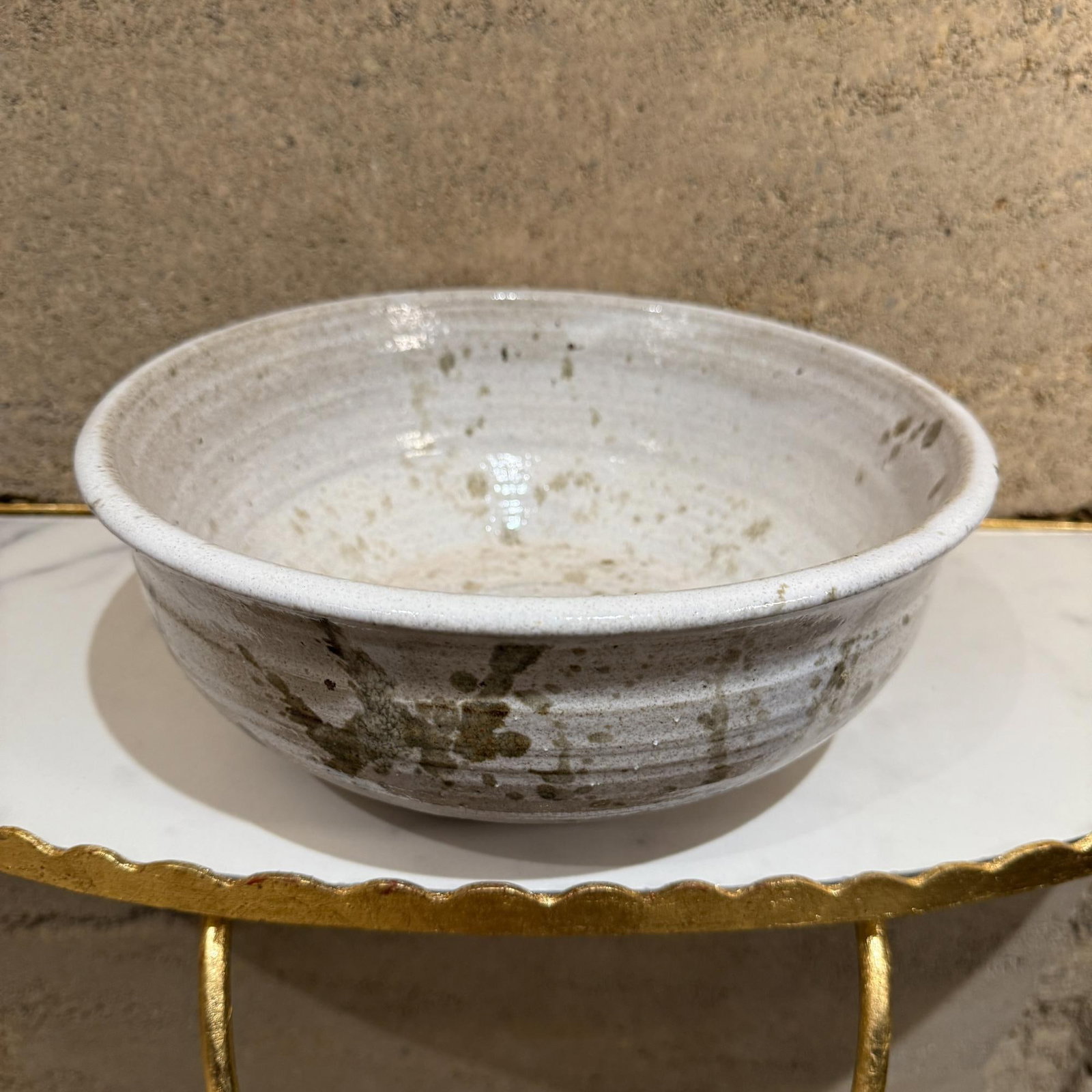 1980 Leon Art Bowl Handmade Glazed Studio Pottery Post Modern Stoneware - 14