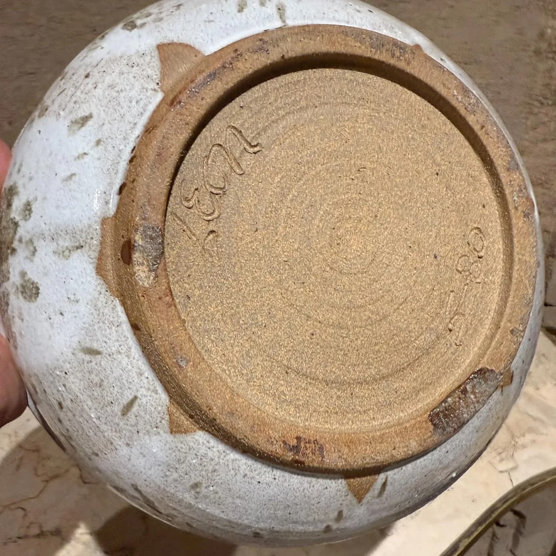1980 Leon Art Bowl Handmade Glazed Studio Pottery Post Modern Stoneware - 7