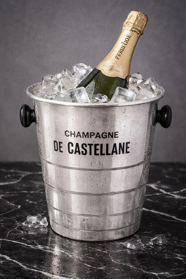 Vintage French "Champagne De Castellane" Champagne Bucket - 5