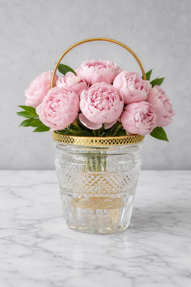 Midcentury Val St. Lambert Crystal Ice Bucket - 4