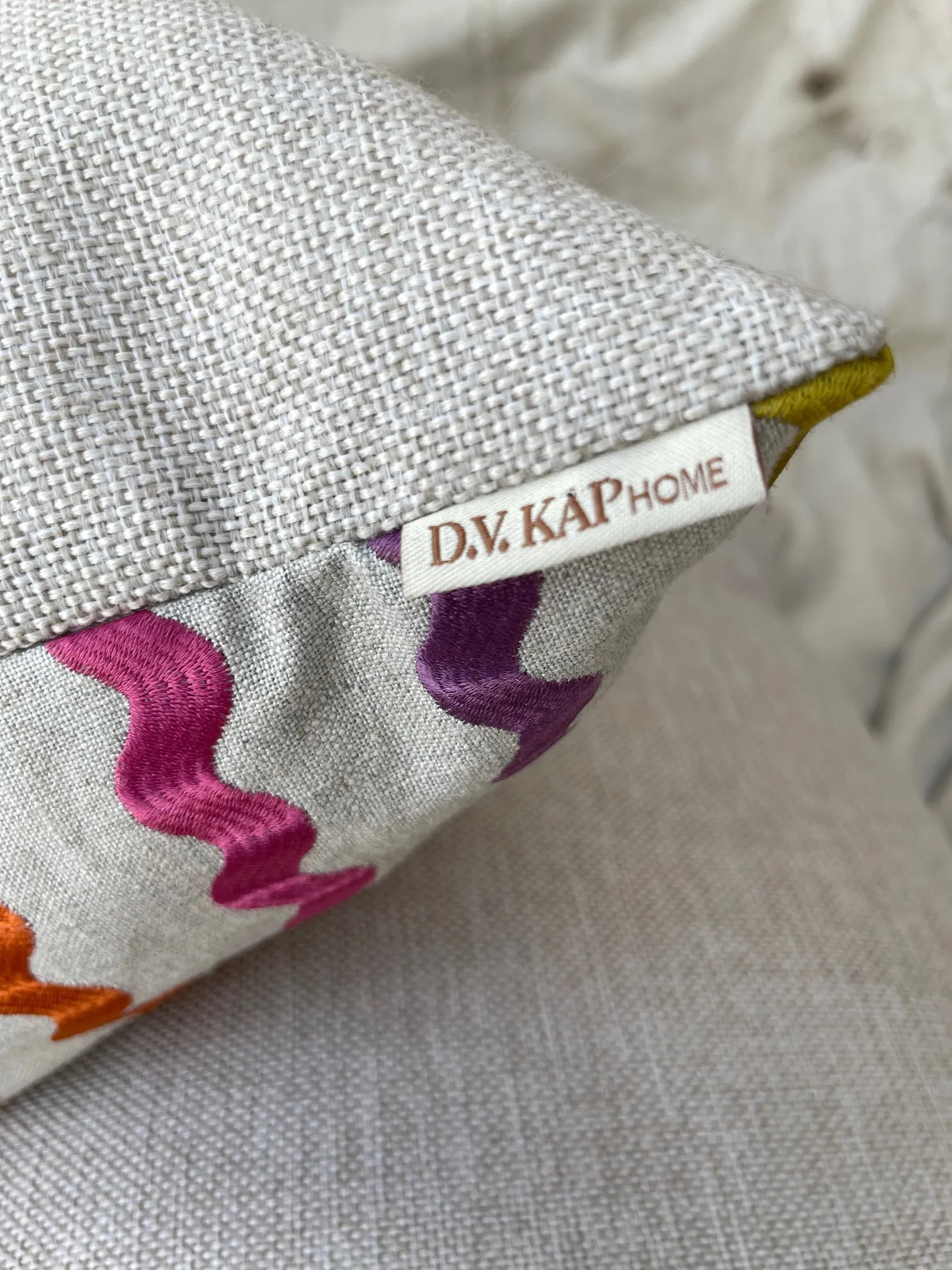 D.V.Kap Home "Samba Blossom" Rainbow Stripe Throw Pillows- a Pair - 7