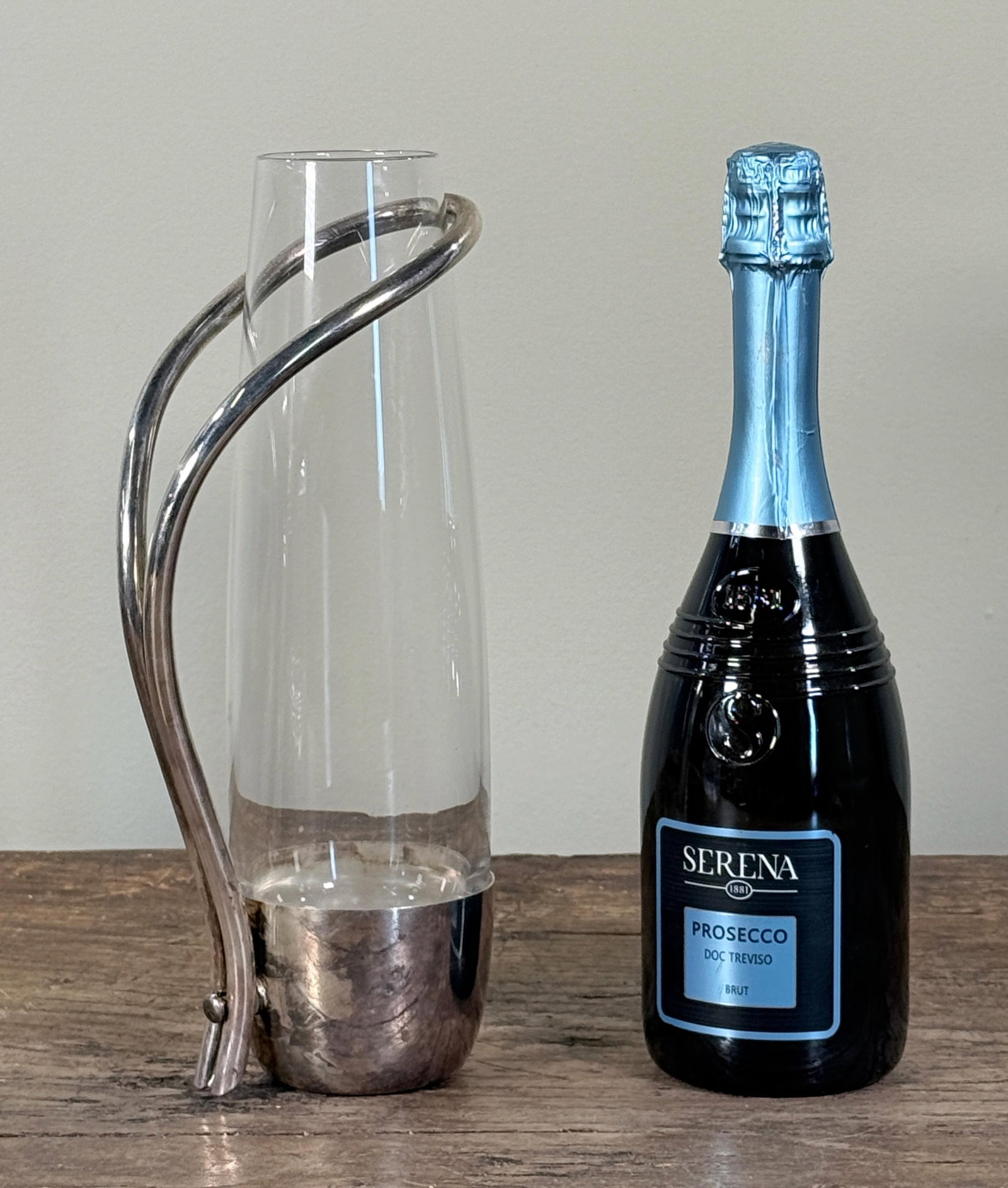 Italian Modernist Silverplate Wine Carafe / Martini Cocktail Pitcher by Padova - 3