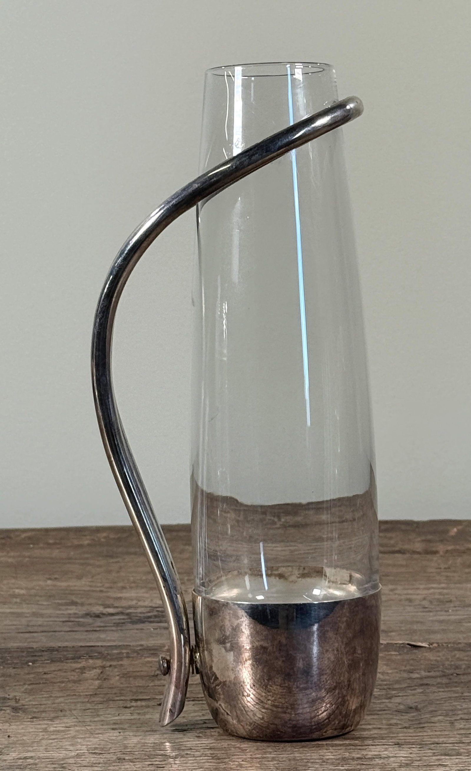 Italian Modernist Silverplate Wine Carafe / Martini Cocktail Pitcher by Padova - 4