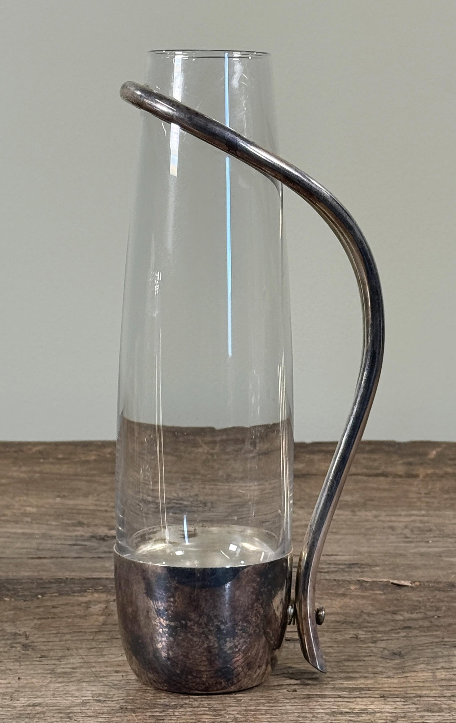 Italian Modernist Silverplate Wine Carafe / Martini Cocktail Pitcher by Padova - 6