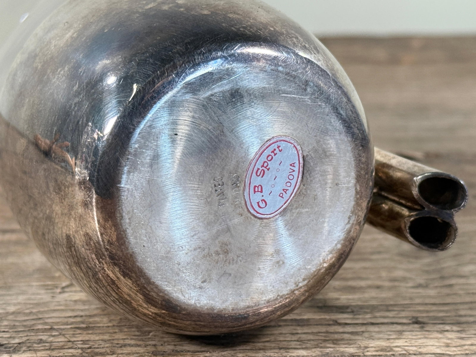 Italian Modernist Silverplate Wine Carafe / Martini Cocktail Pitcher by Padova - 8