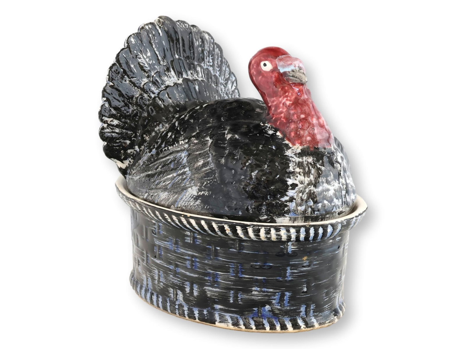 French Majolica Turkey Tureen - 2