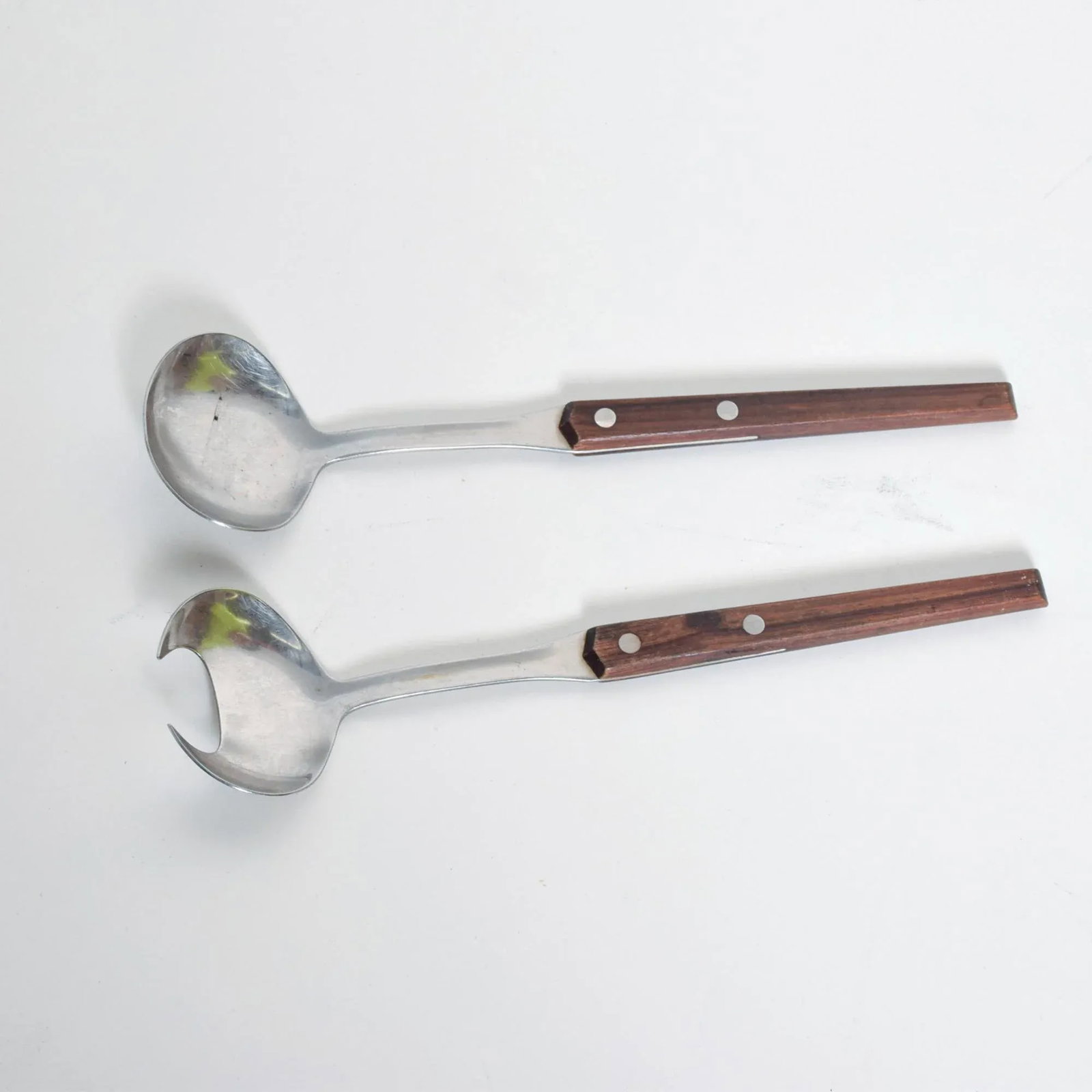 WMF Cromargan Wood & Stainless-Steel Salad Servers Mid Century Modern Dansk - 6
