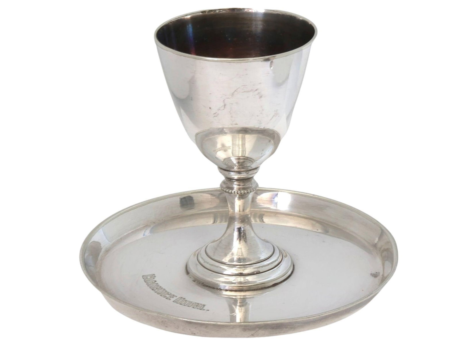 Vintage Clarence Hotel London Silver-Plate Egg Cups - 2