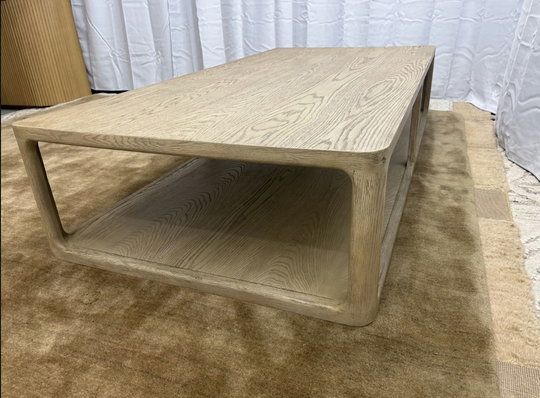 Rh Restoration Hardware Trieste Rectangular Coffee Table - 72" - 3