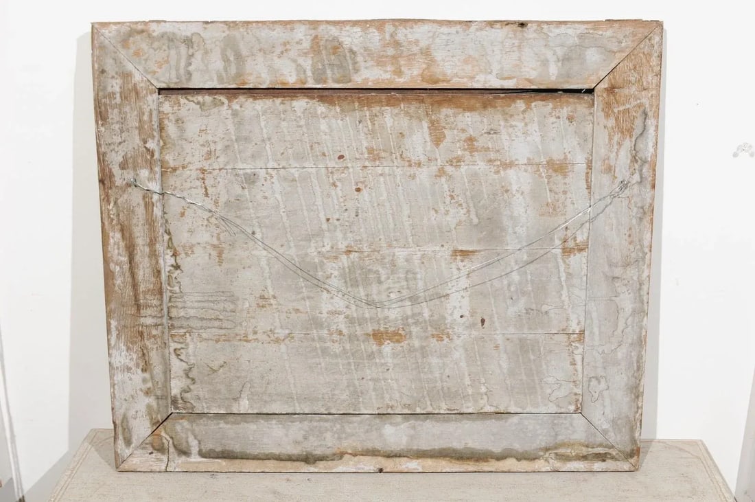 18th Century French Louis XVI Painted and Hand Carved Wooden Boiserie Panel - 3