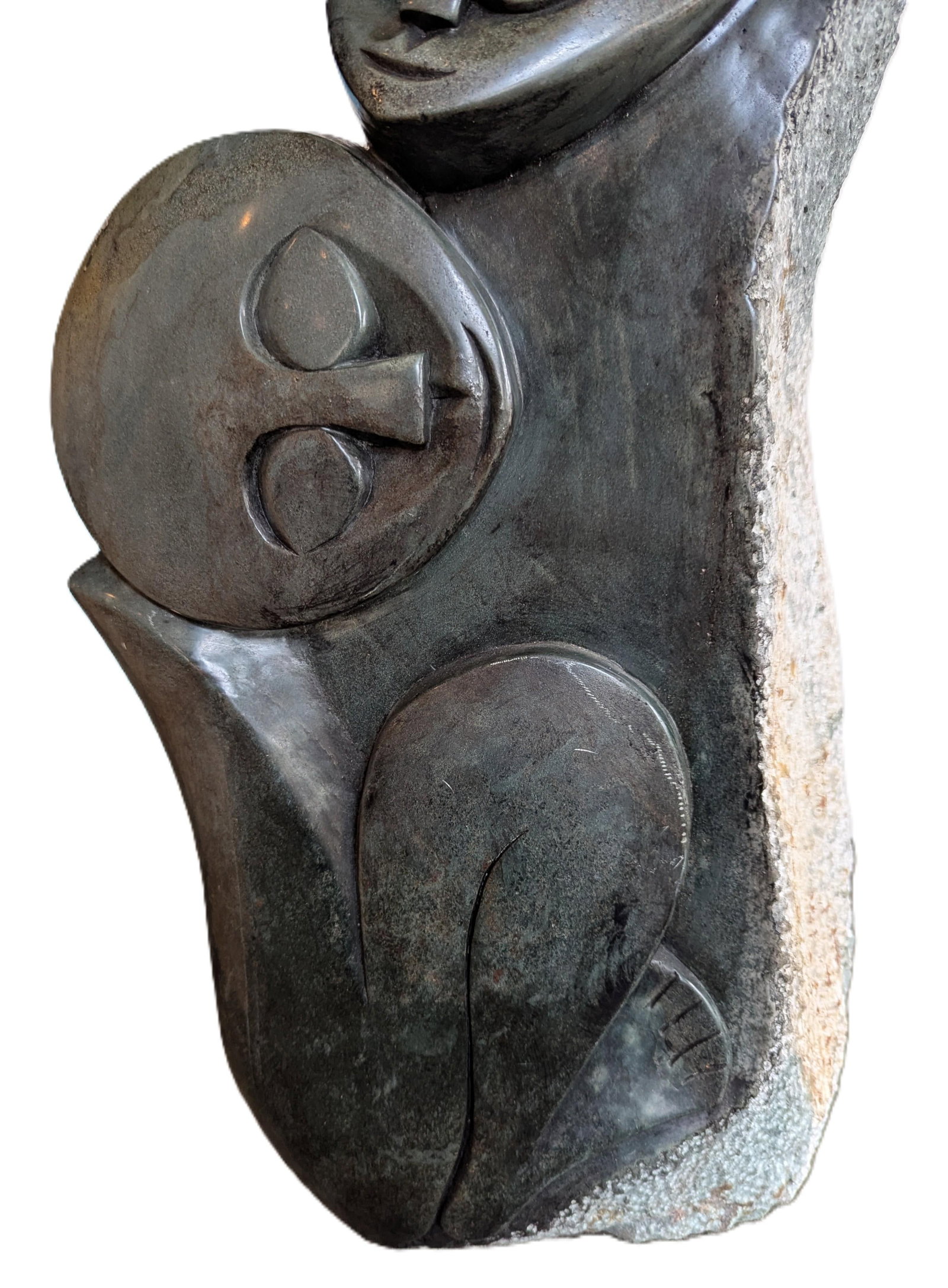 African Mother and Child Stone Sculpture - 5
