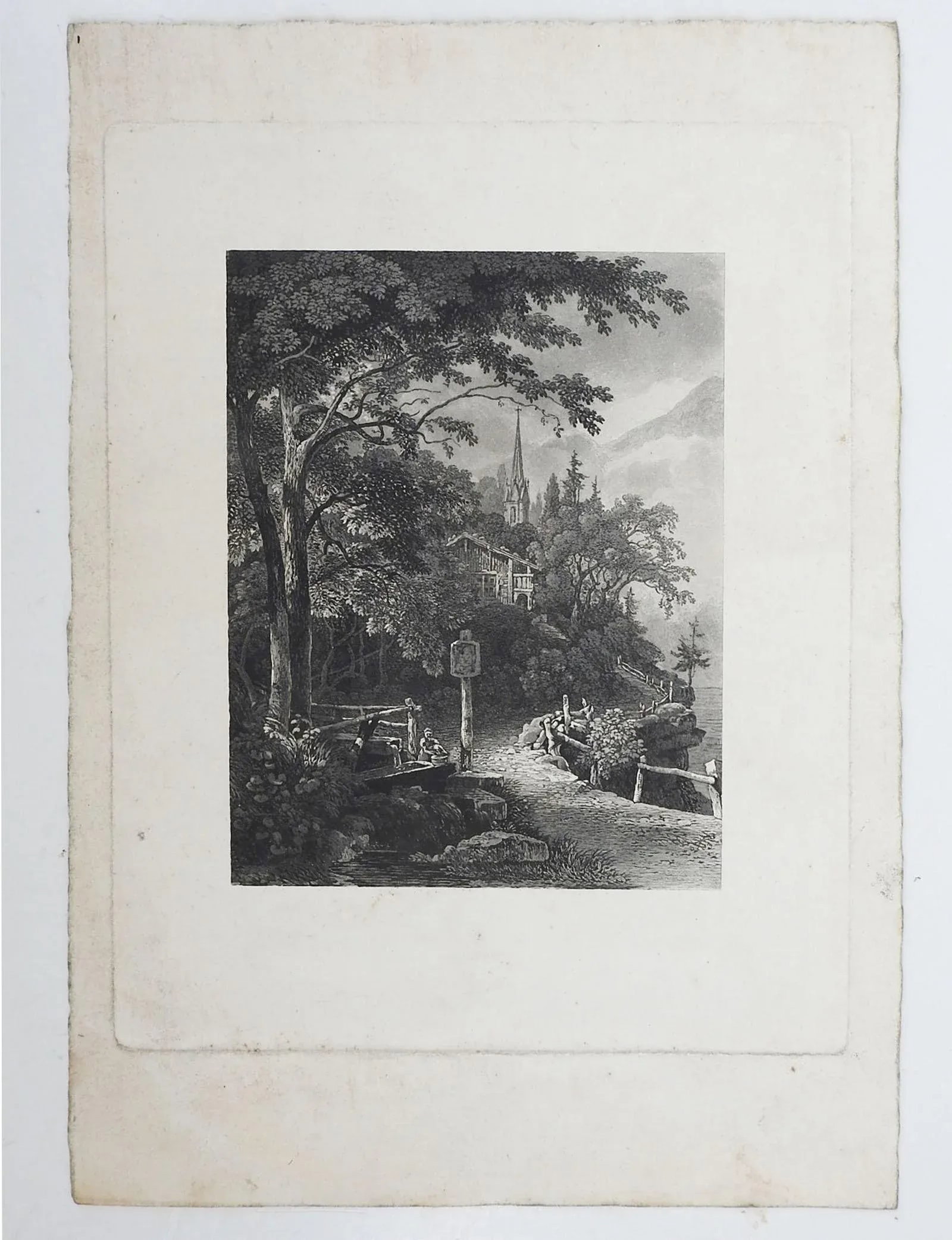 Antique Friedrich Salathe Pastoral Aquatint - 4