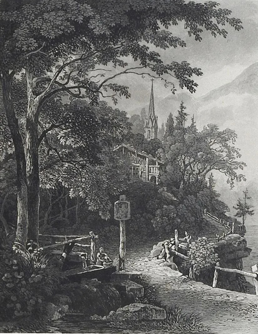 Antique Friedrich Salathe Pastoral Aquatint - 5