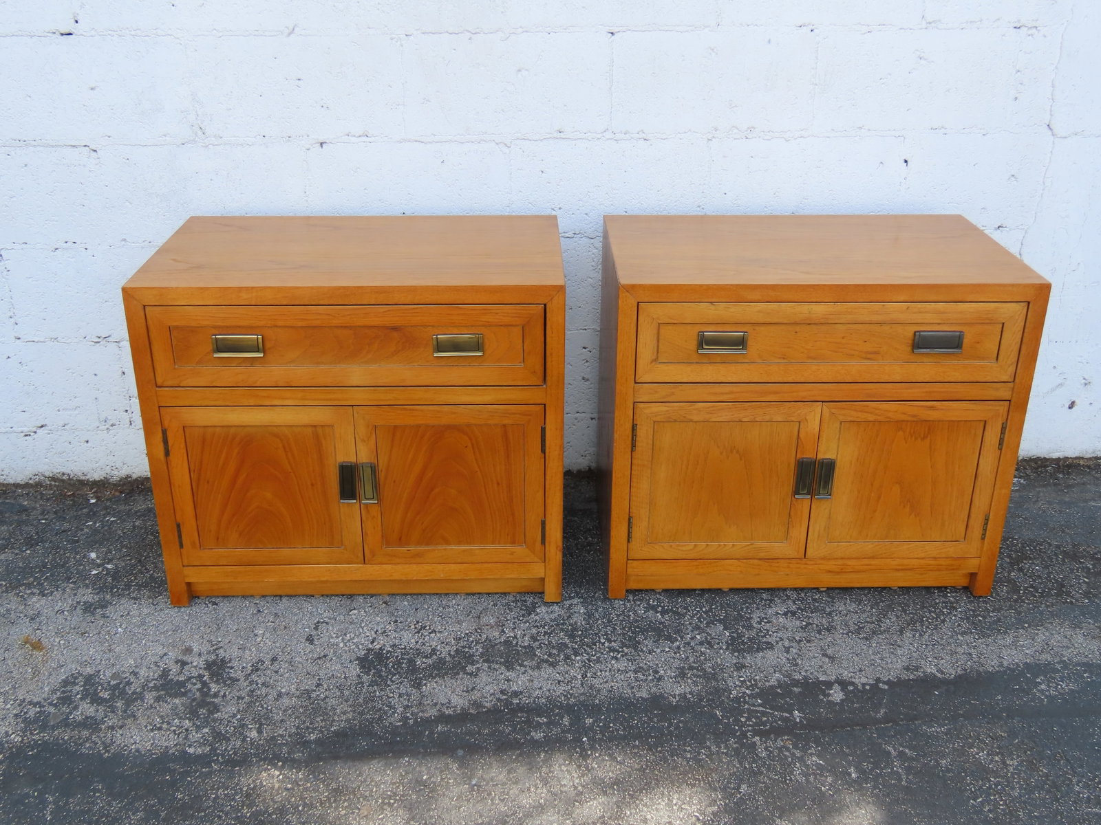 Thomasville Hollywood Regency Nightstands End Bedside Tables a Pair 6355 - 2