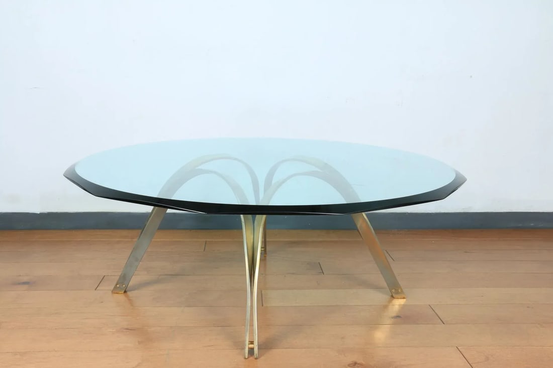 Dunbar Vintage Brass and Glass Coffee Table - 10