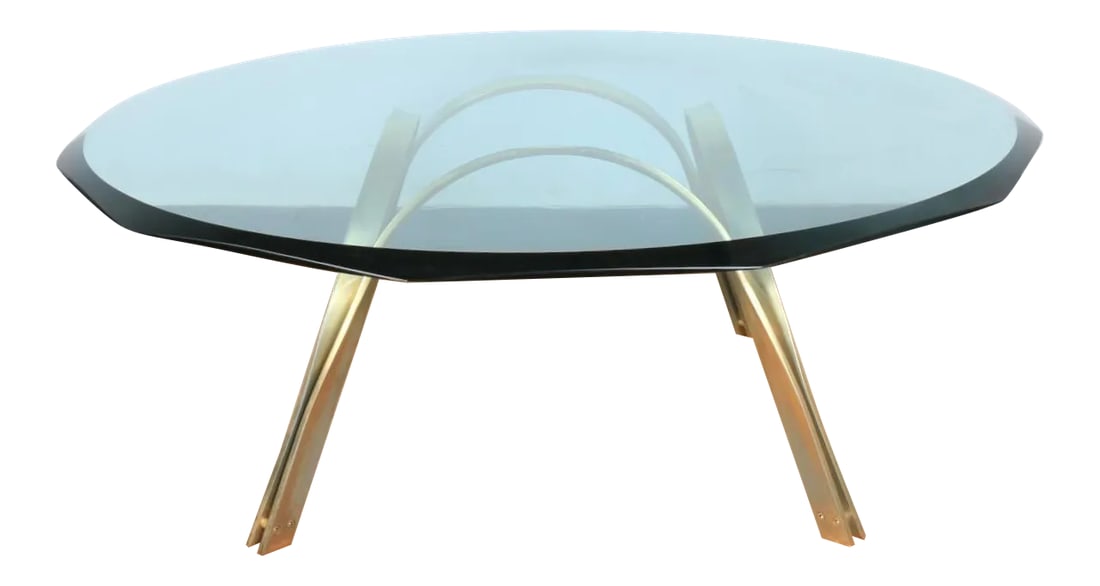 Dunbar Vintage Brass and Glass Coffee Table (1 of 11)