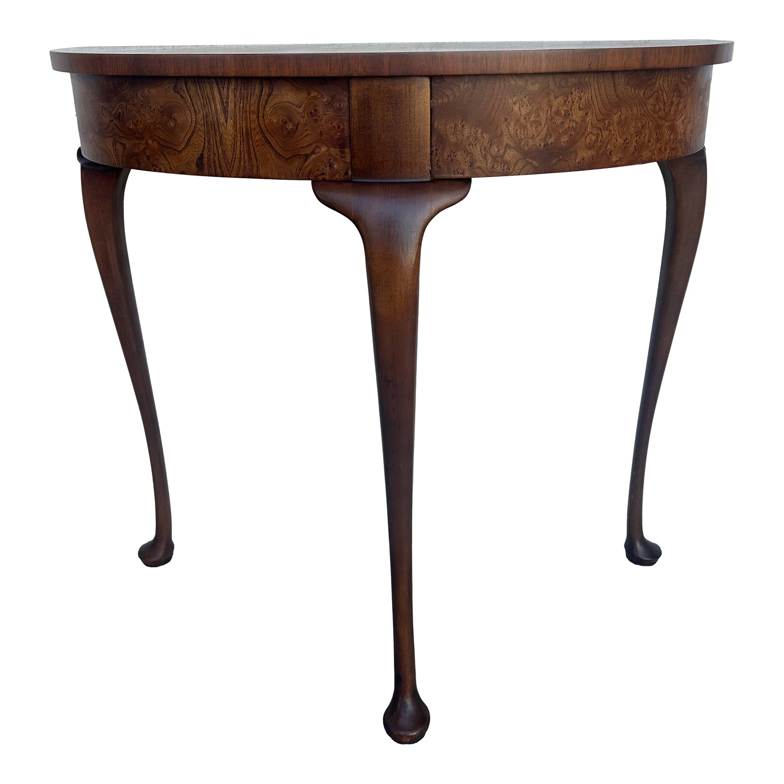 Late 20th Century Baker Furniture Half Round Demi Lune Console Table (1 of 8)
