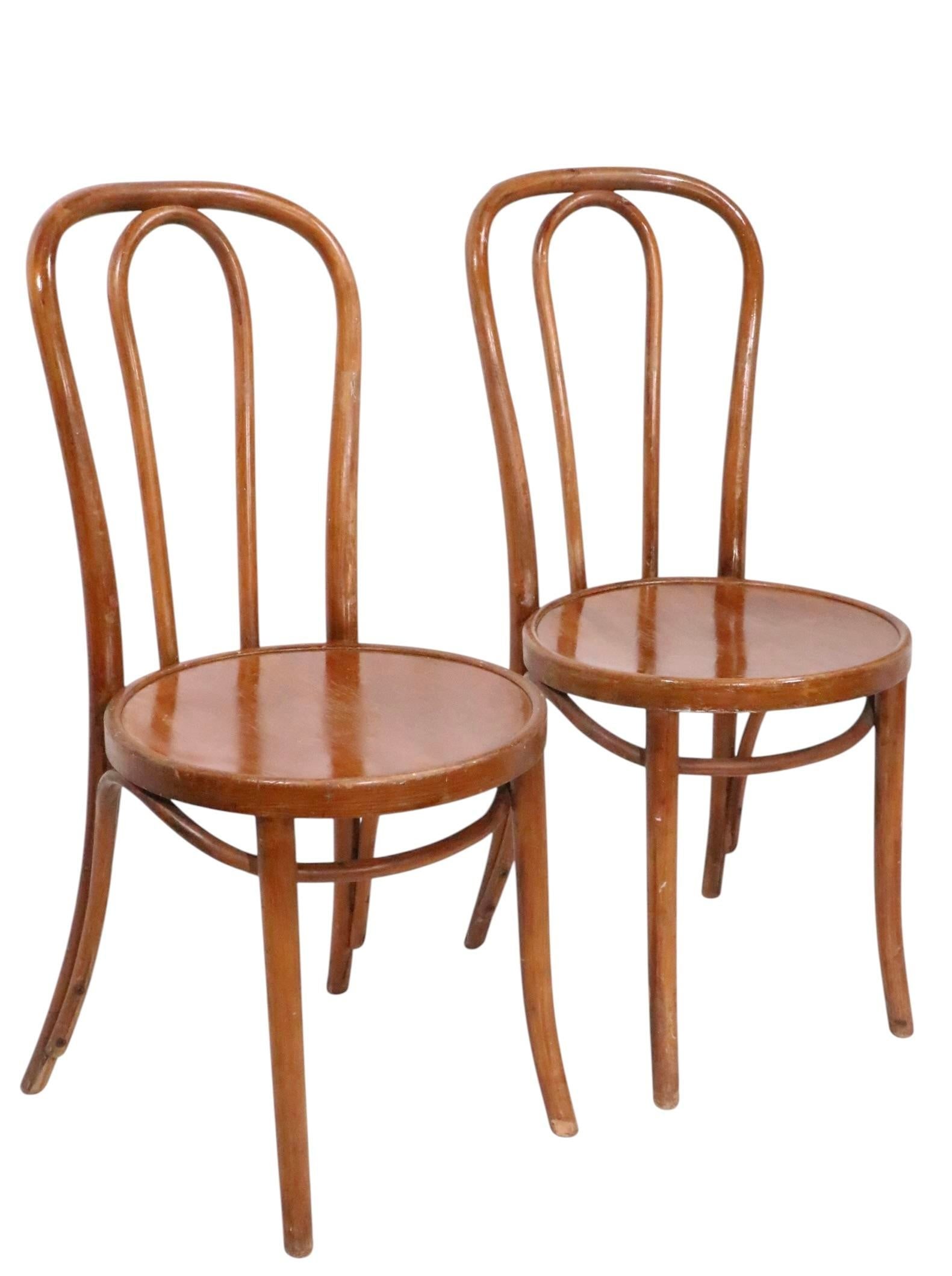 Early 20th Century Pr. Vienna Secessionist Bentwood Cafe Bistro Chairs by Thonet - 10