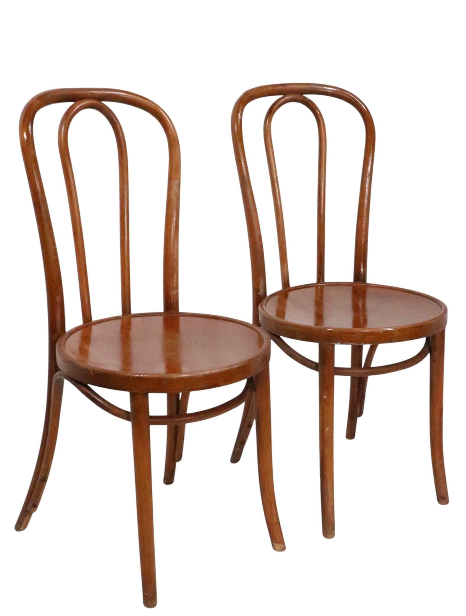 Early 20th Century Pr. Vienna Secessionist Bentwood Cafe Bistro Chairs by Thonet - 9