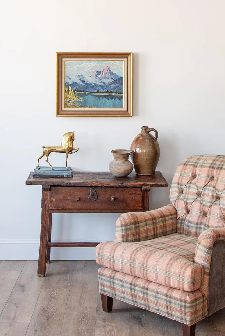 1700s Hand Planed Rustic Console Table - 3
