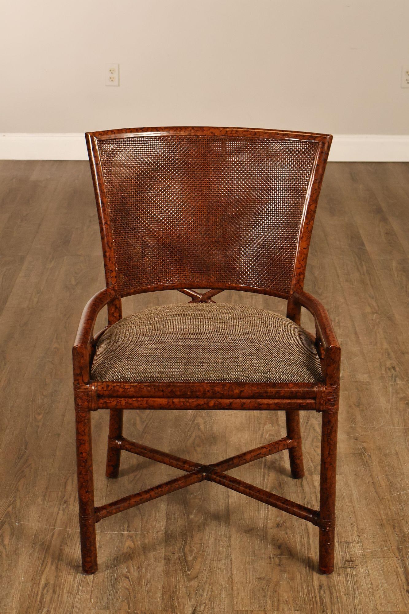 Ficks Reed Set of Four Woven Rattan Dining Chairs - 16