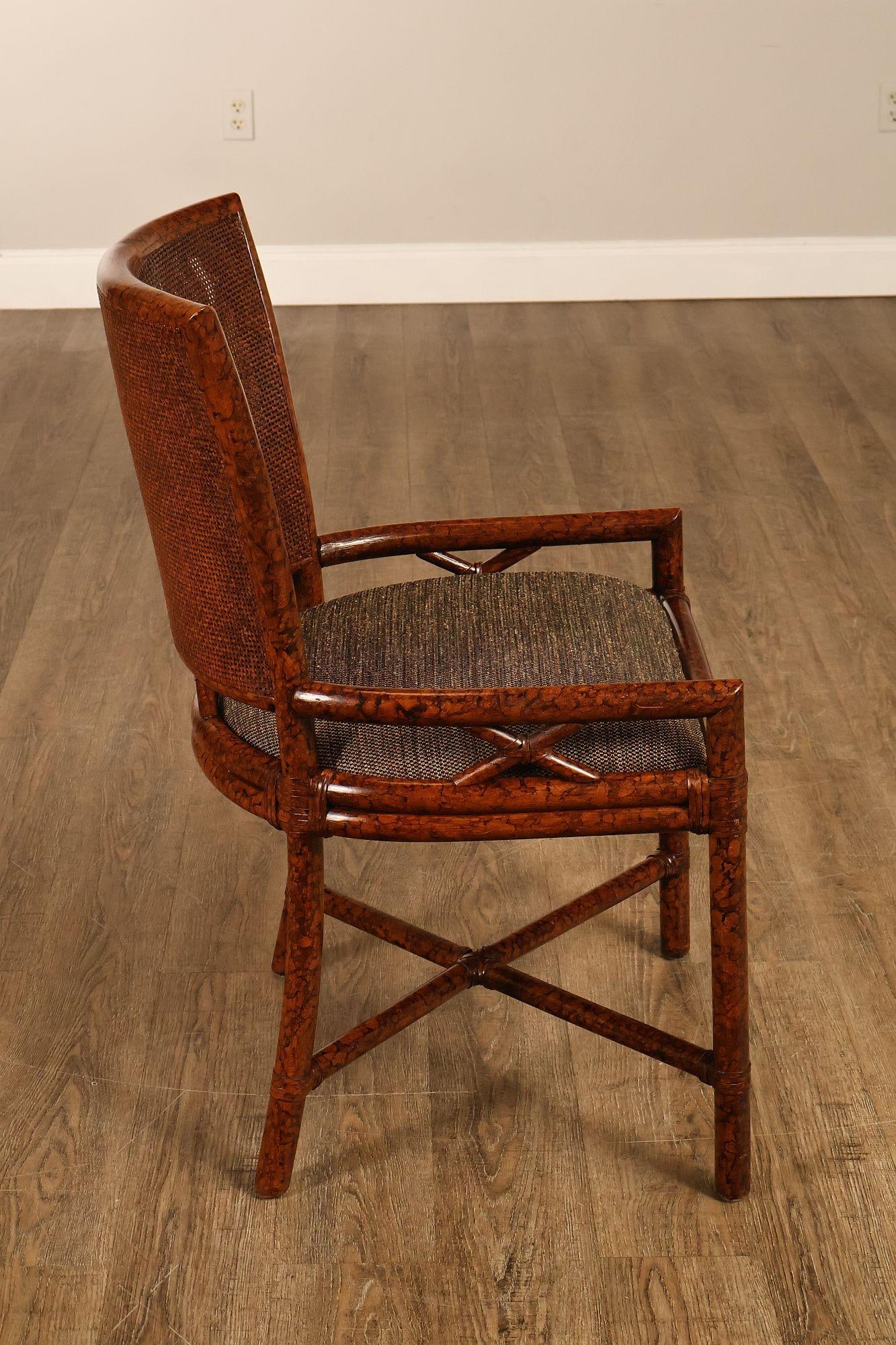 Ficks Reed Set of Four Woven Rattan Dining Chairs - 17