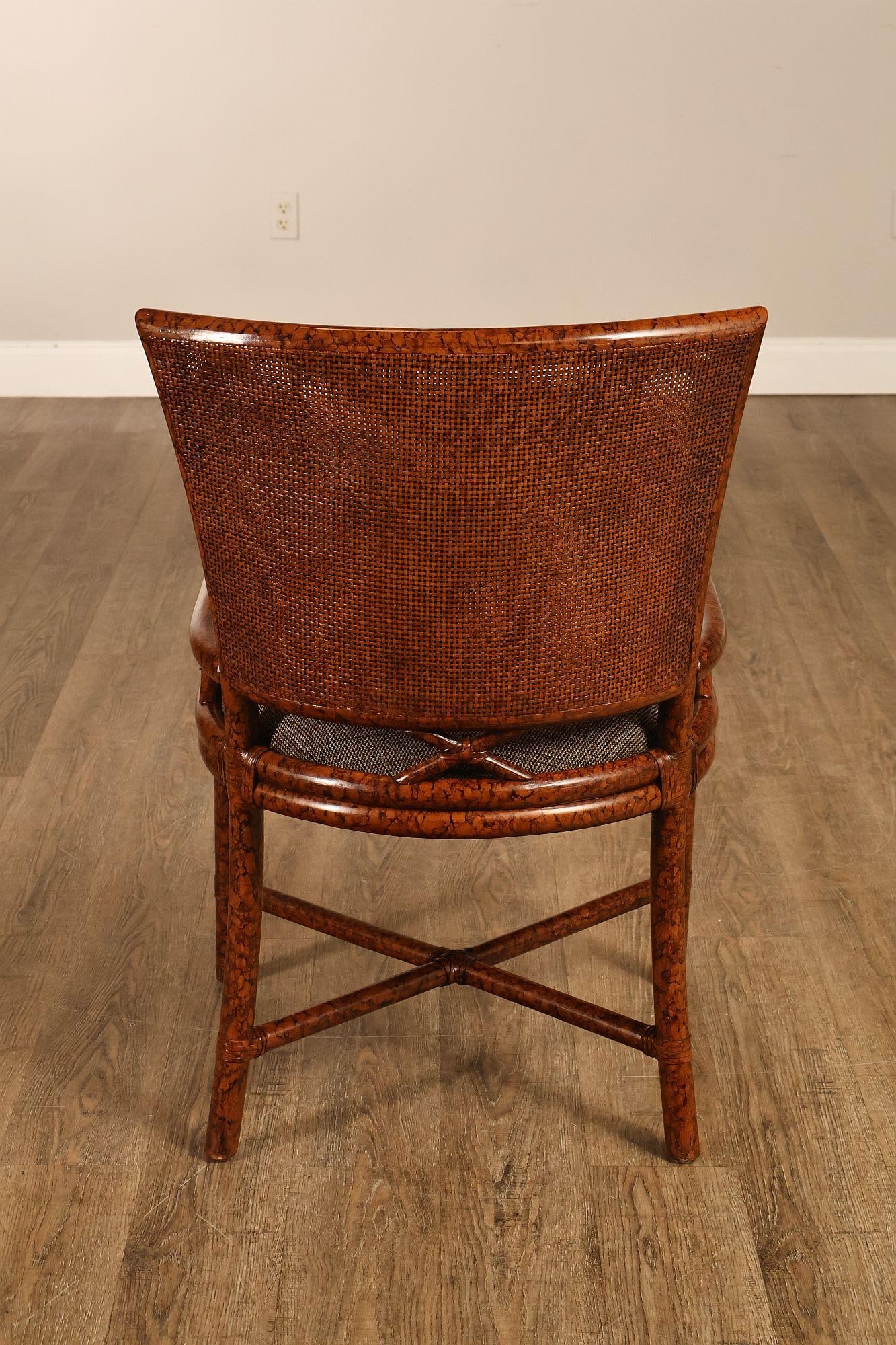Ficks Reed Set of Four Woven Rattan Dining Chairs - 18