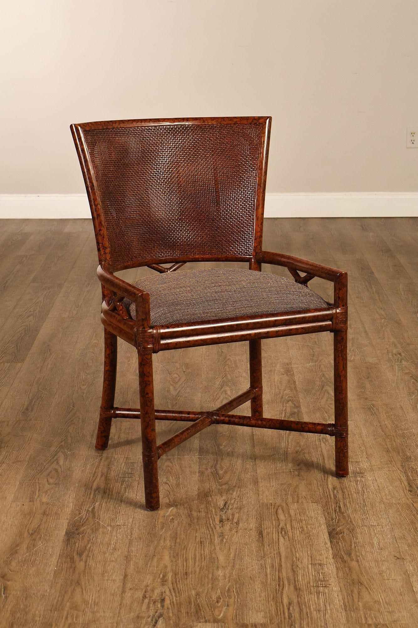 Ficks Reed Set of Four Woven Rattan Dining Chairs - 4