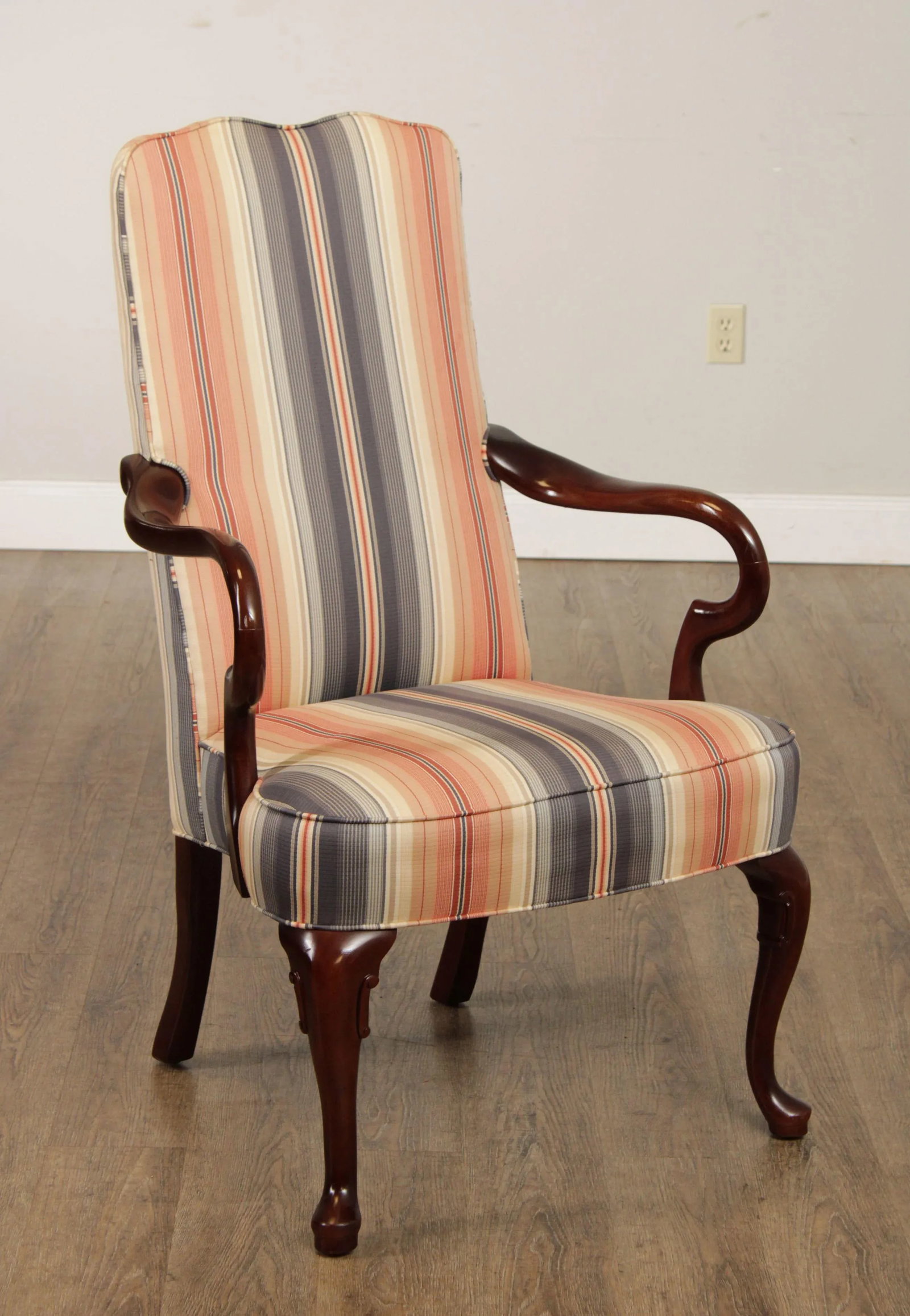 Hancock & Moore Queen Anne Style Mahogany Armchair - 2