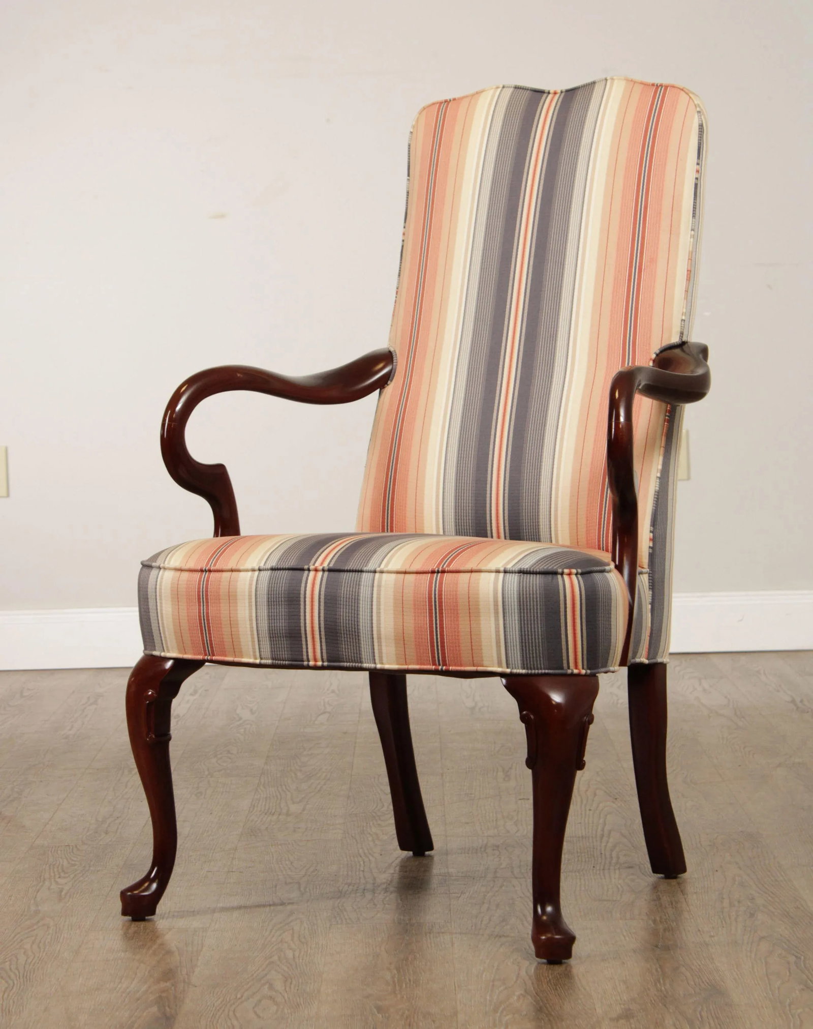 Hancock & Moore Queen Anne Style Mahogany Armchair - 4