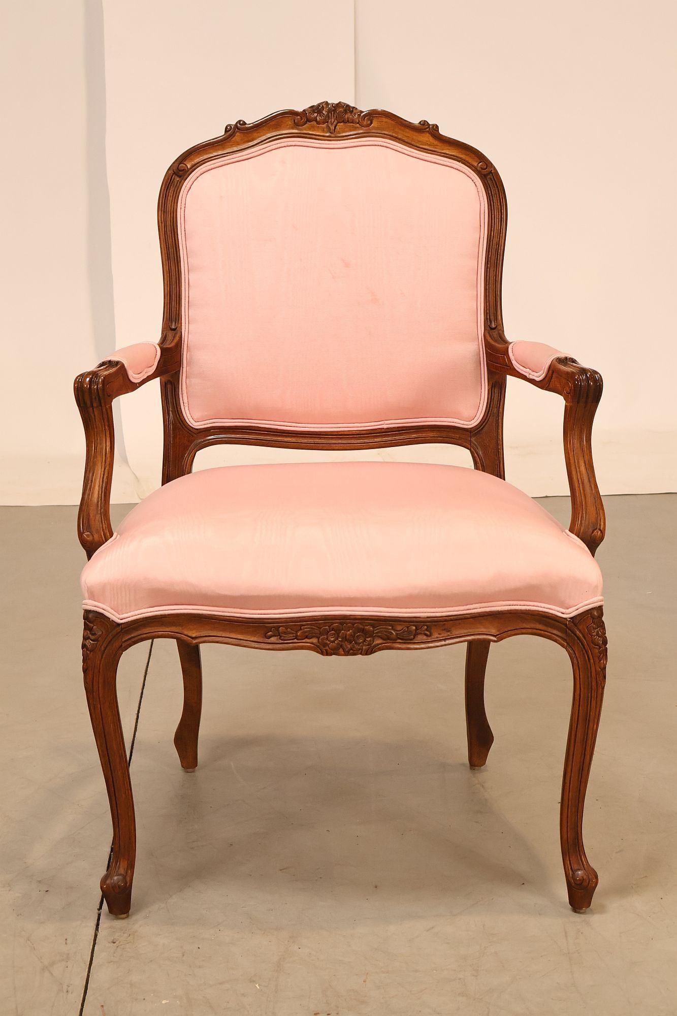 Ethan Allen French Louis XV Style Fauteuil Armchair - 2