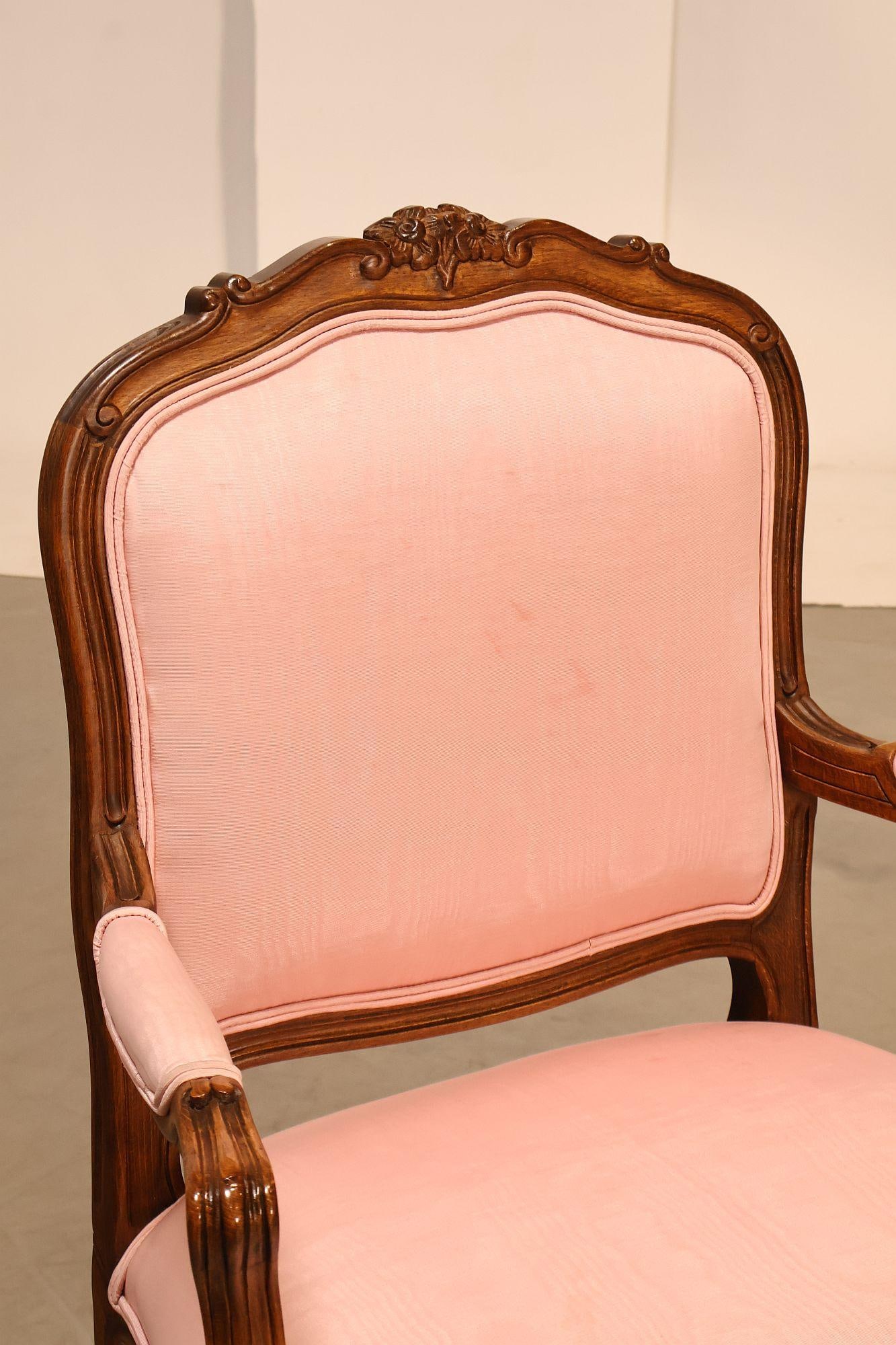 Ethan Allen French Louis XV Style Fauteuil Armchair - 4