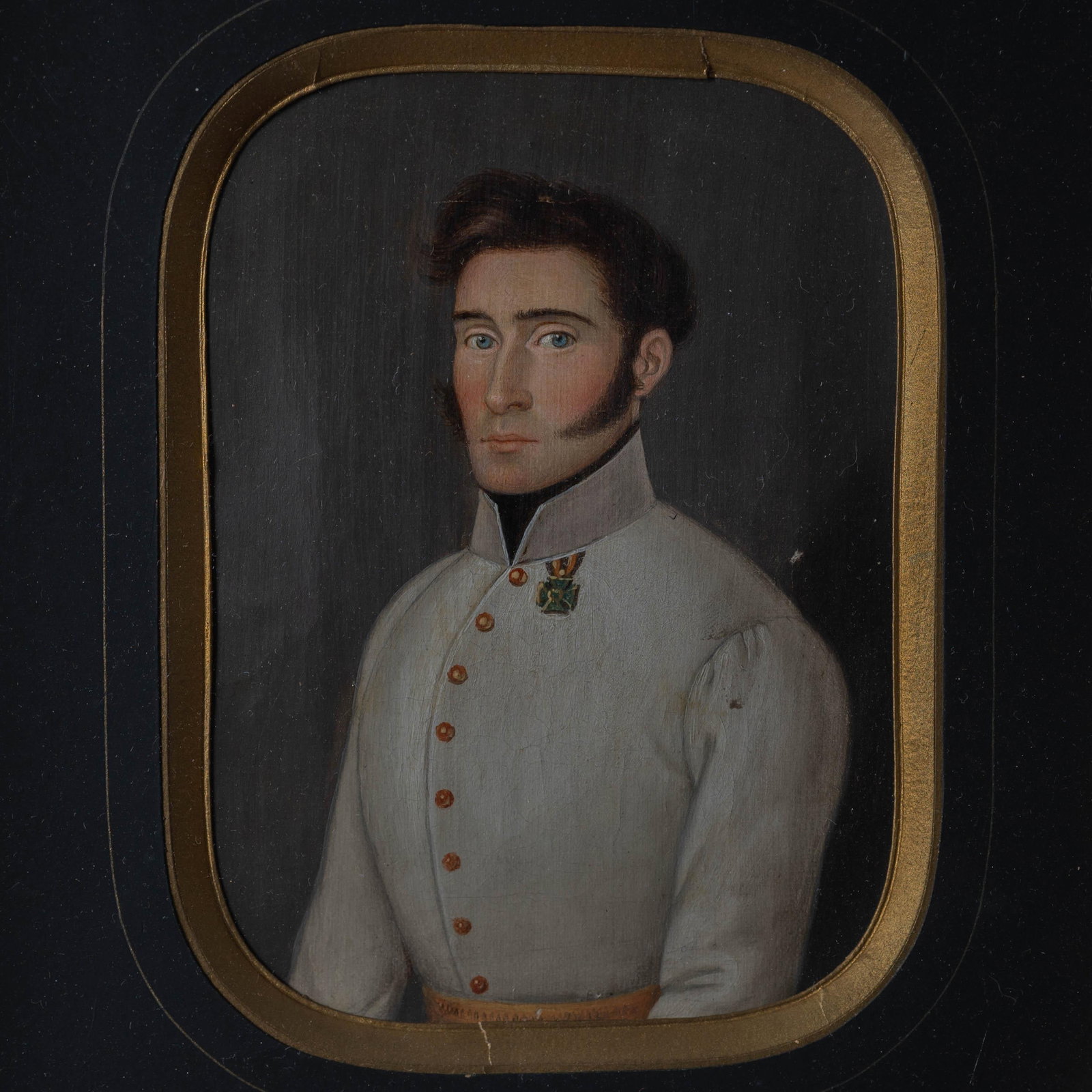 Austrian Leutnant Miniature Portrait, c.1840 - 3