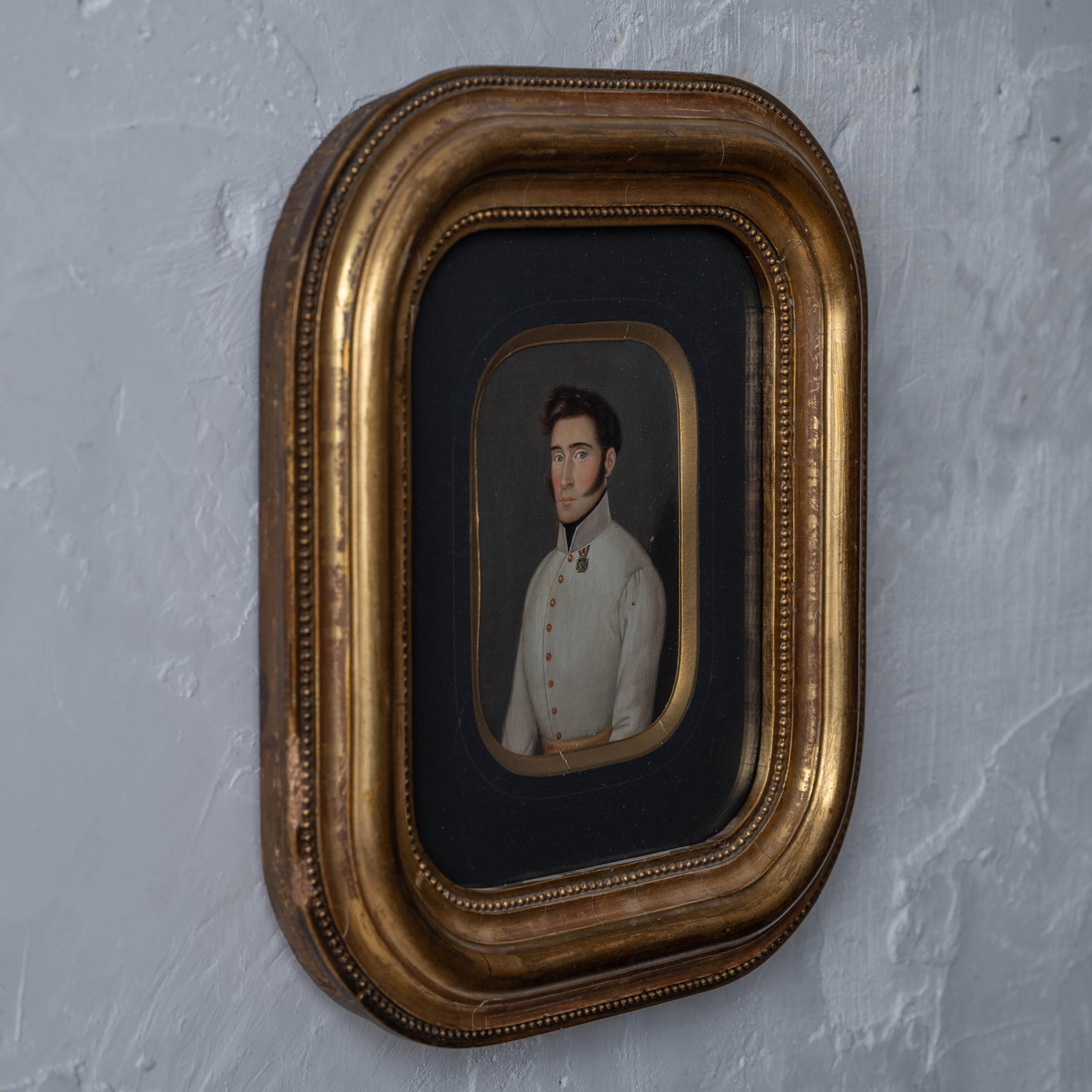 Austrian Leutnant Miniature Portrait, c.1840 - 5