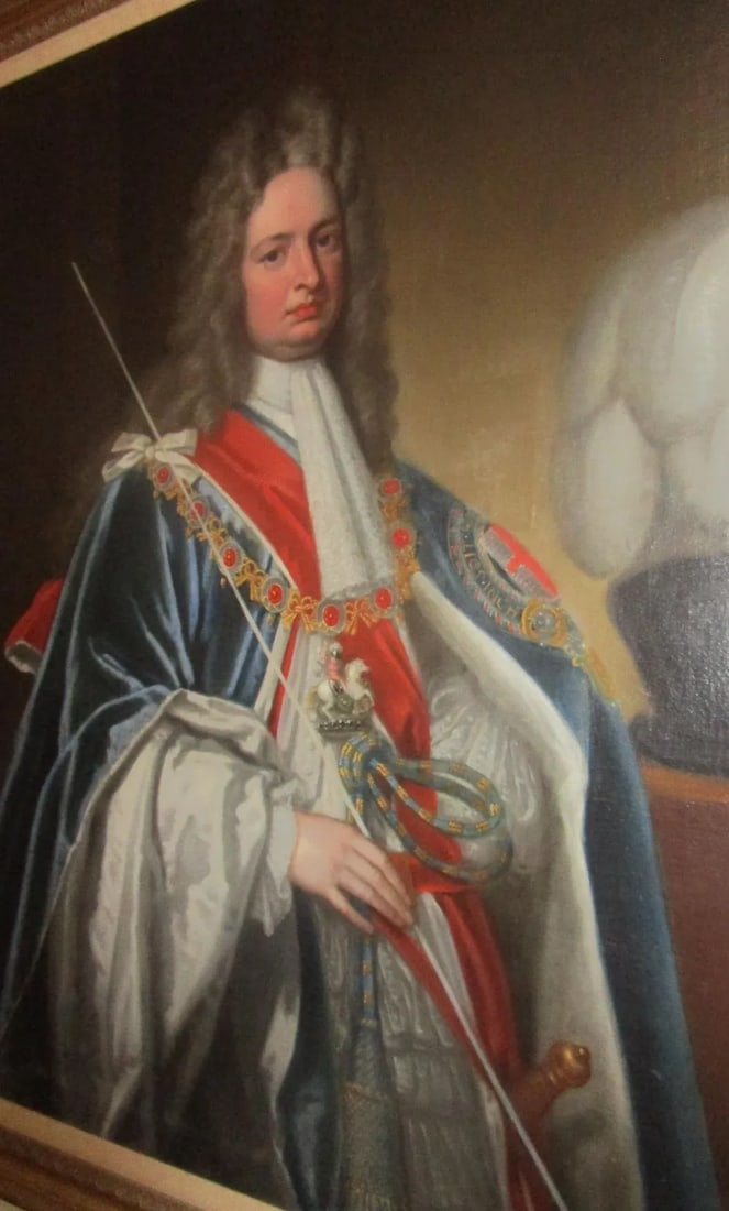 Portrait in Oil of Robert Harley 1st Earl of Oxford by Sir Godfrey Kneller - 8