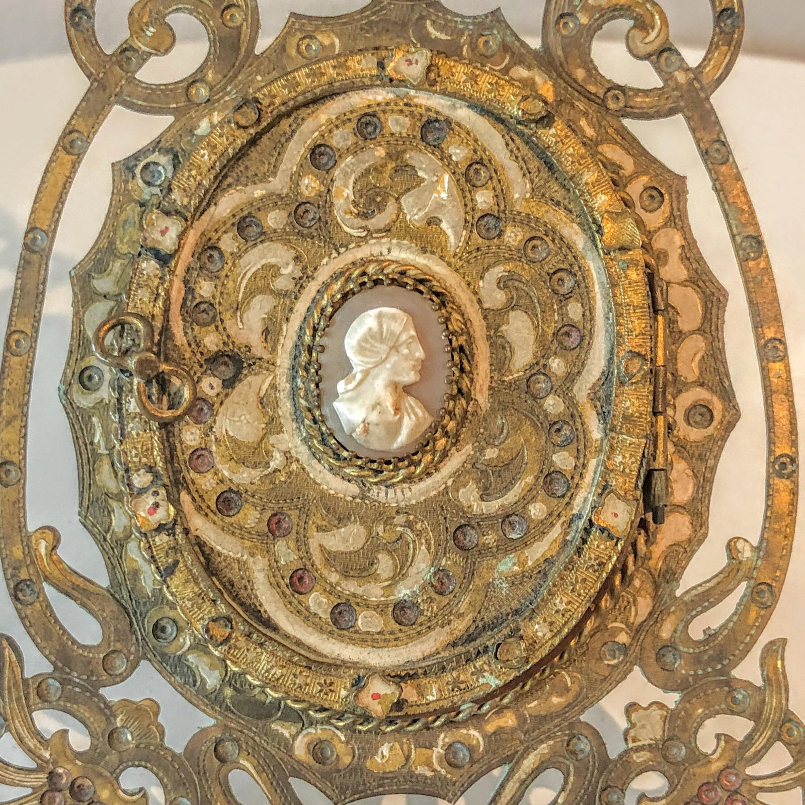 Late 19th Century Rare Anton Boehme Frame With Napoleon II Miniature Portrait Painting - 3
