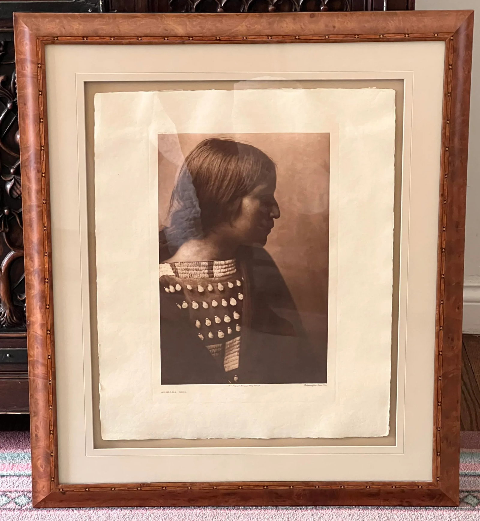 Framed Edward Curtis Arikara Girl C 1908 Christopher Cordozo - 13