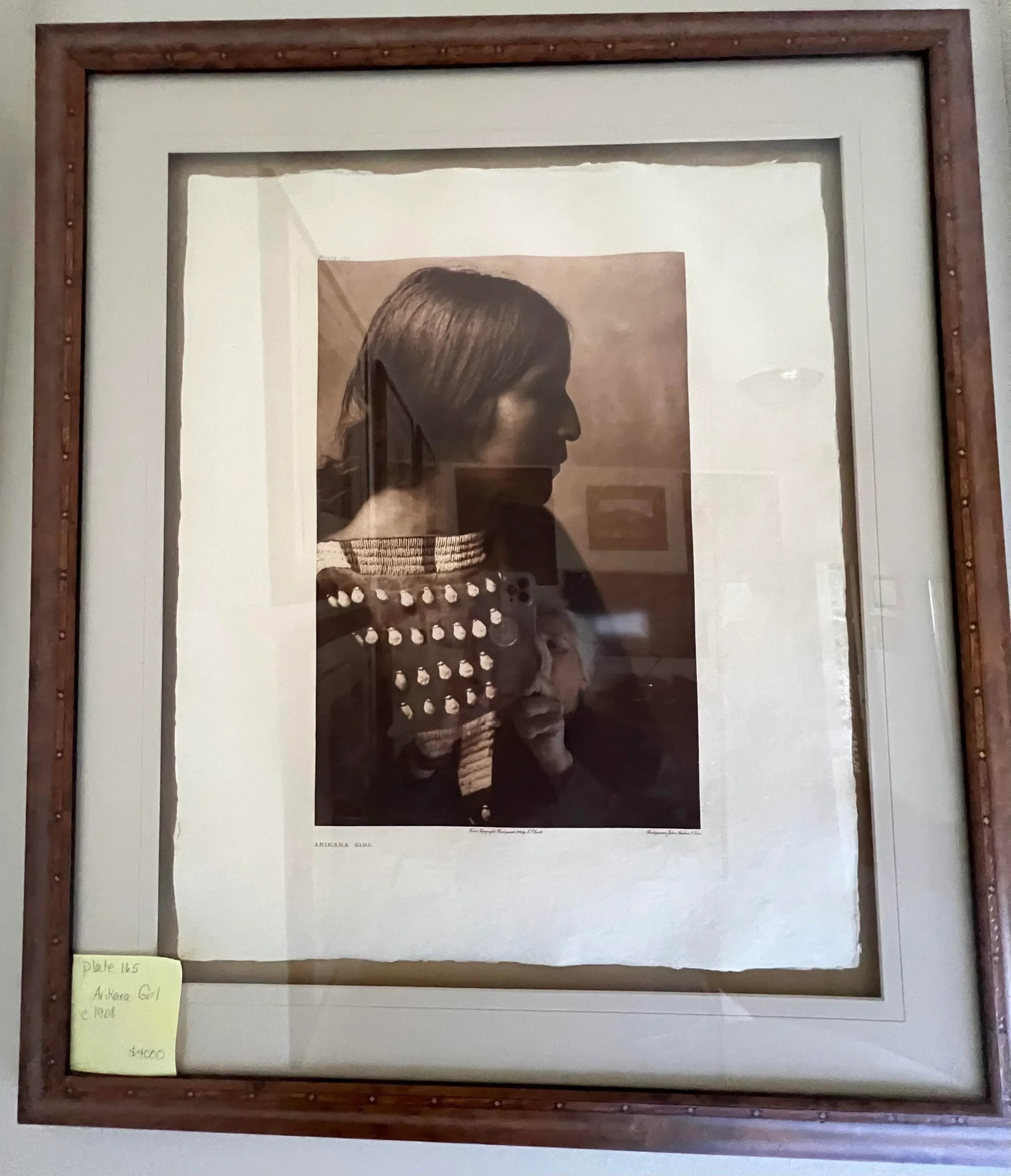 Framed Edward Curtis Arikara Girl C 1908 Christopher Cordozo - 3