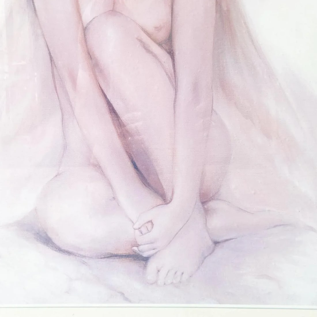Vintage Nude Women Siting Framed Print - 3