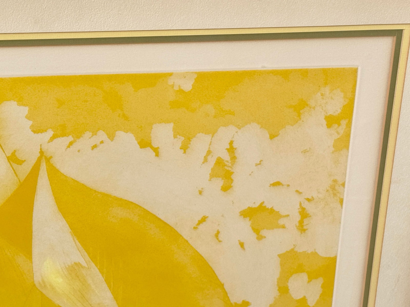 Vintage MCM Framed Color Etching Titled "Westbound" - 3