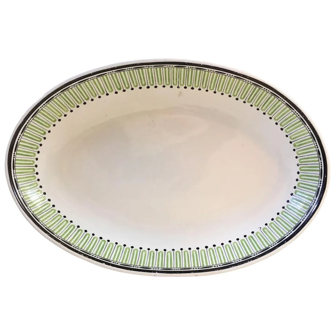 1790 English Wedgwood Creamware Oval Dish, Etruscan Pattern - 11