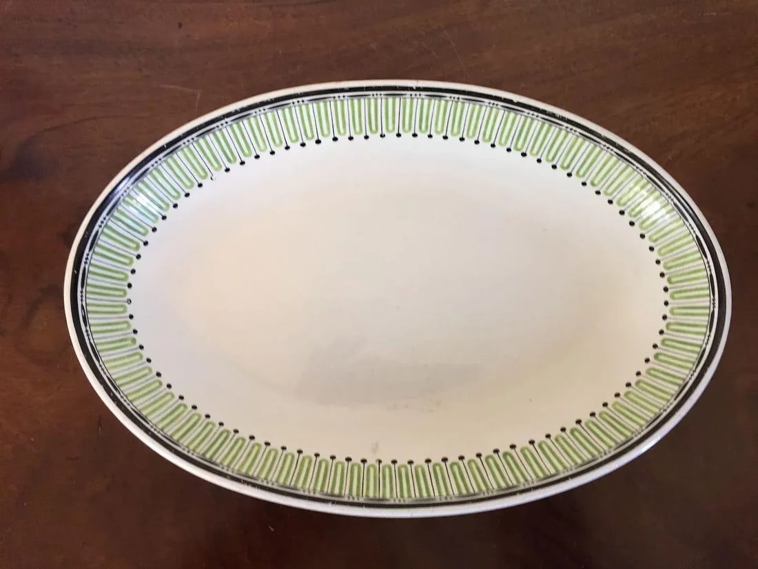 1790 English Wedgwood Creamware Oval Dish, Etruscan Pattern - 5