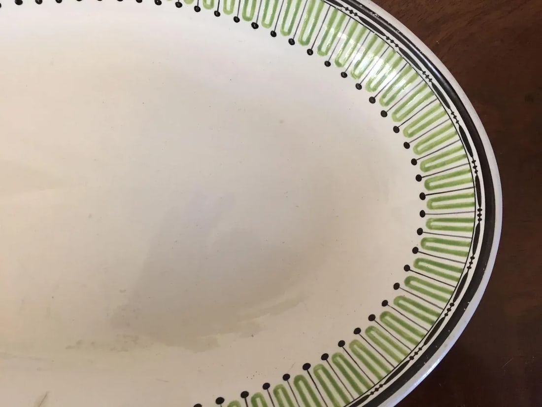 1790 English Wedgwood Creamware Oval Dish, Etruscan Pattern - 6