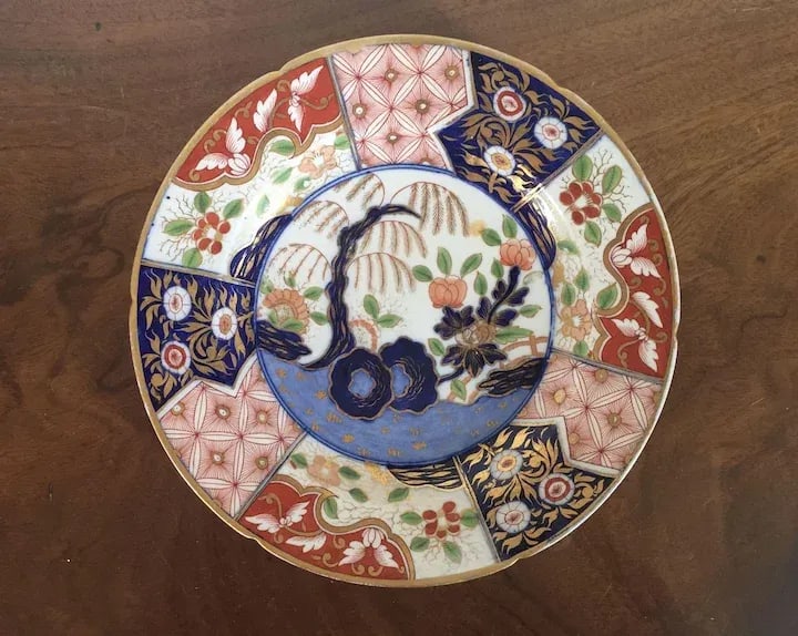 Early 19th Century Coalport Porcelain Imari Rock & Tree Dinner Plates - A Pair - 5