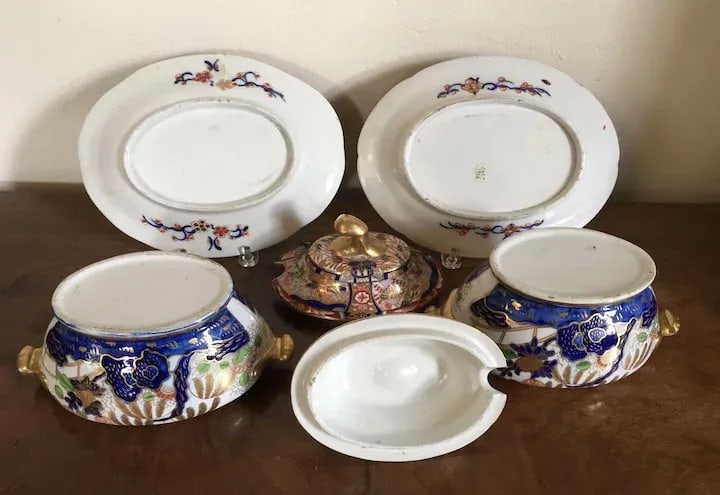 1805 English Coalport Imari Porcelain Tureens - A Pair - 2