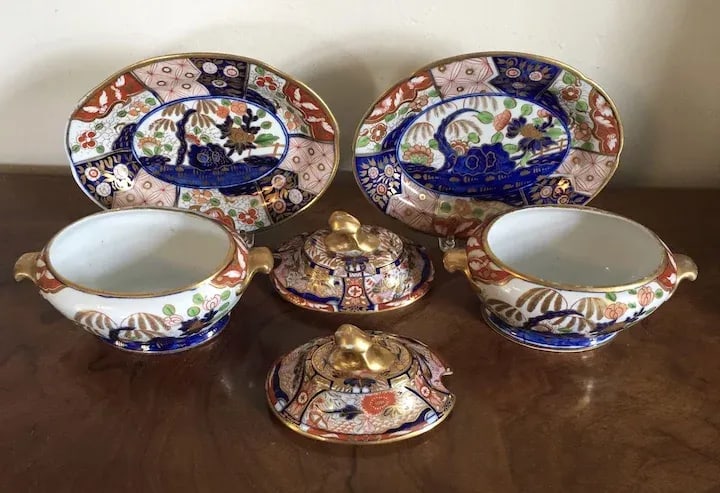 1805 English Coalport Imari Porcelain Tureens - A Pair - 6