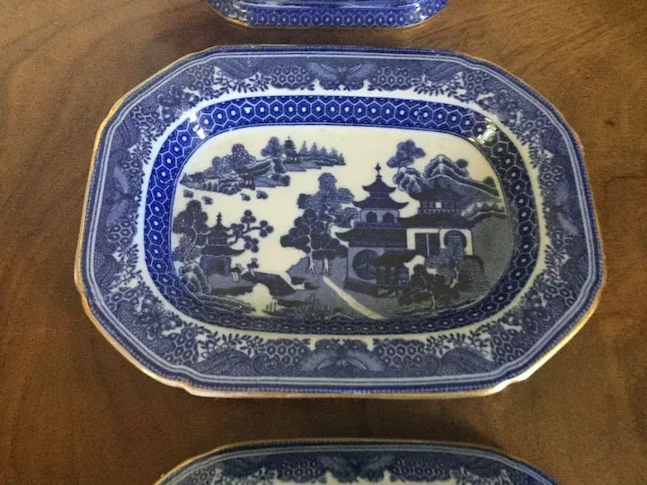 19th Century Copeland Spode Chinese Canton Style Blue & White Porcelain Sauce Tureen & Under Tray - - 6