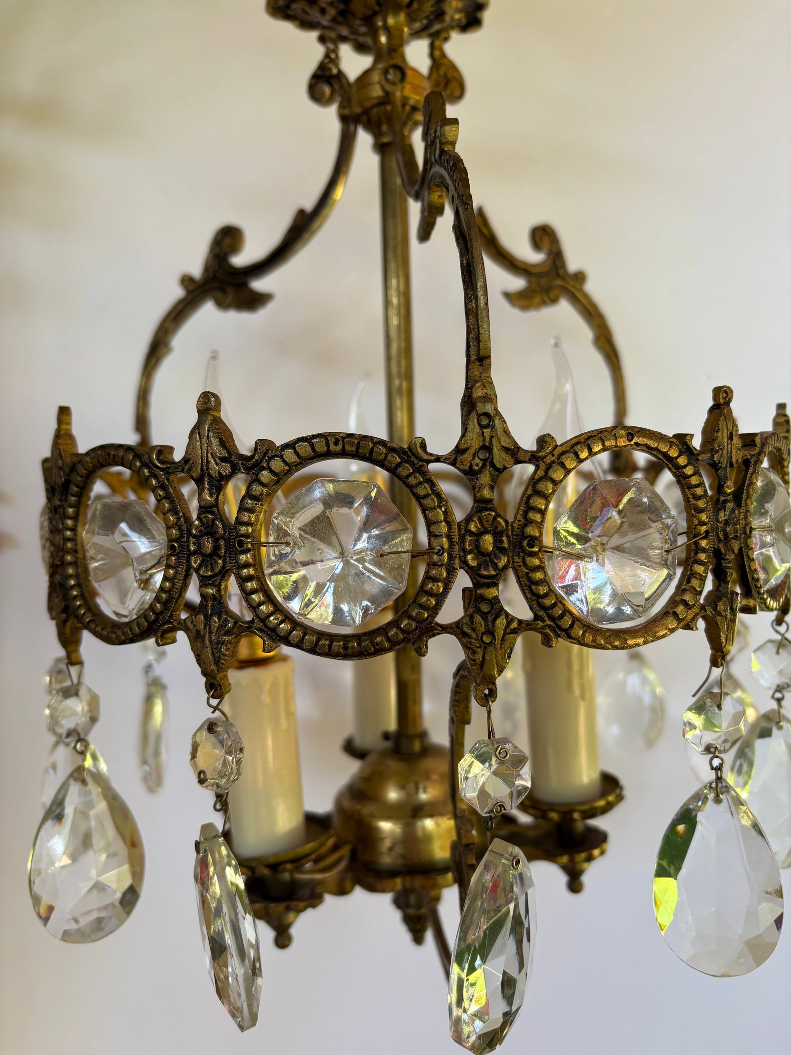 Vintage 1950's Italian Cage-Style Chandelier - 2